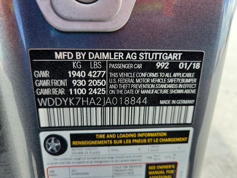 2018 Mercedes-Benz Amg gt