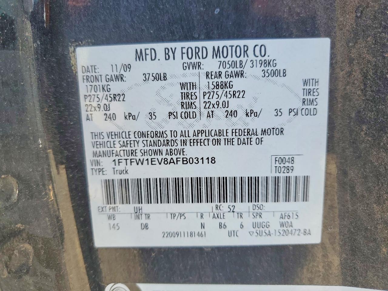 2010 Ford F150 Supercrew