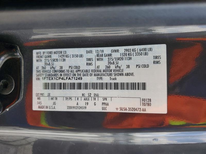 2020 Ford F150 Super Cab