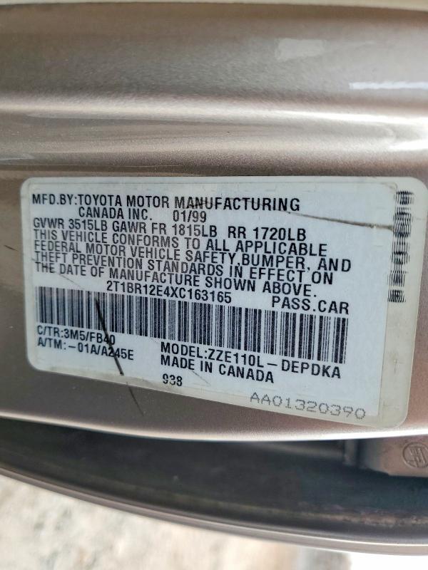 1999 Toyota Corolla ve