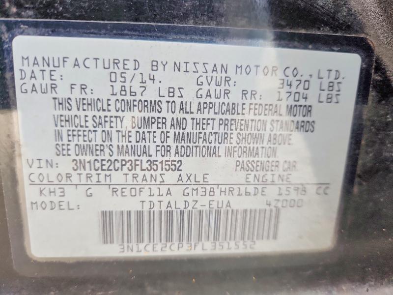 2015 Nissan Versa Note sv