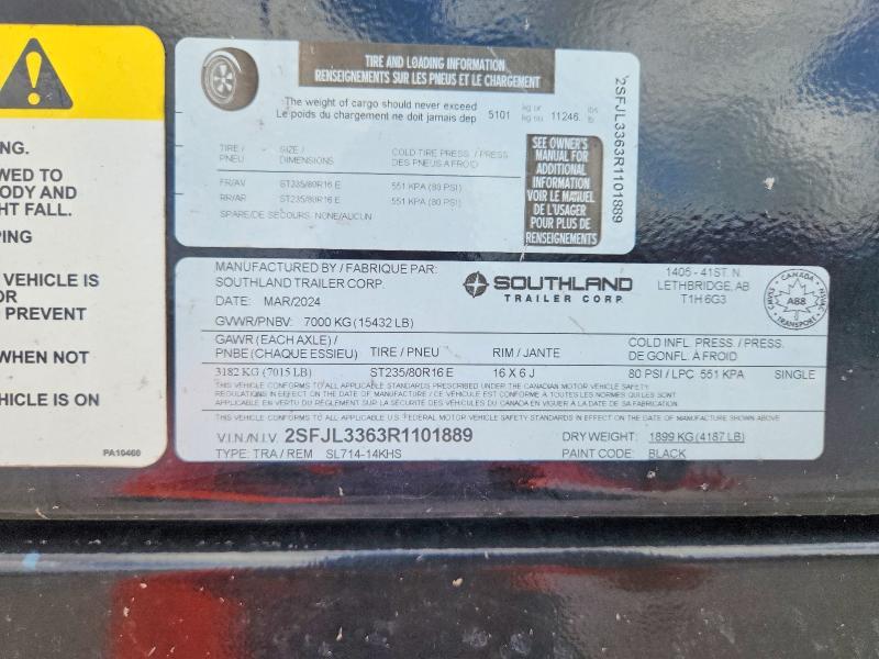 2024 Unknown 2024 Southland Dump Trailer