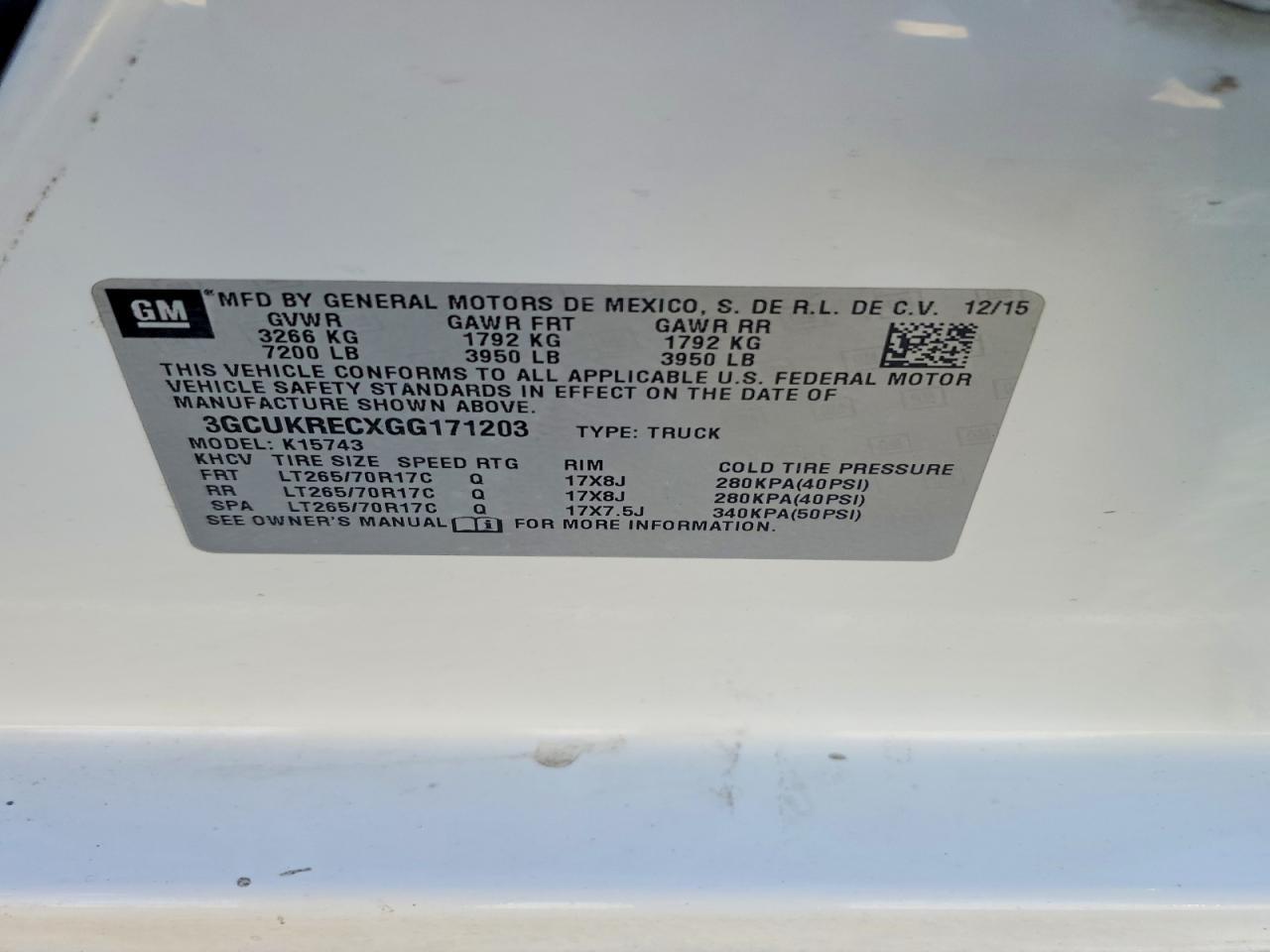 2016 Chevrolet Silverado K1500 LT