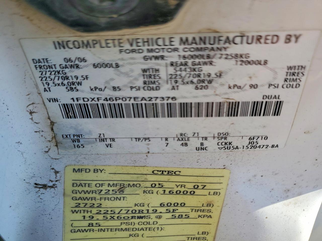 2007 Ford F450 Super Duty Utility / Service Truck