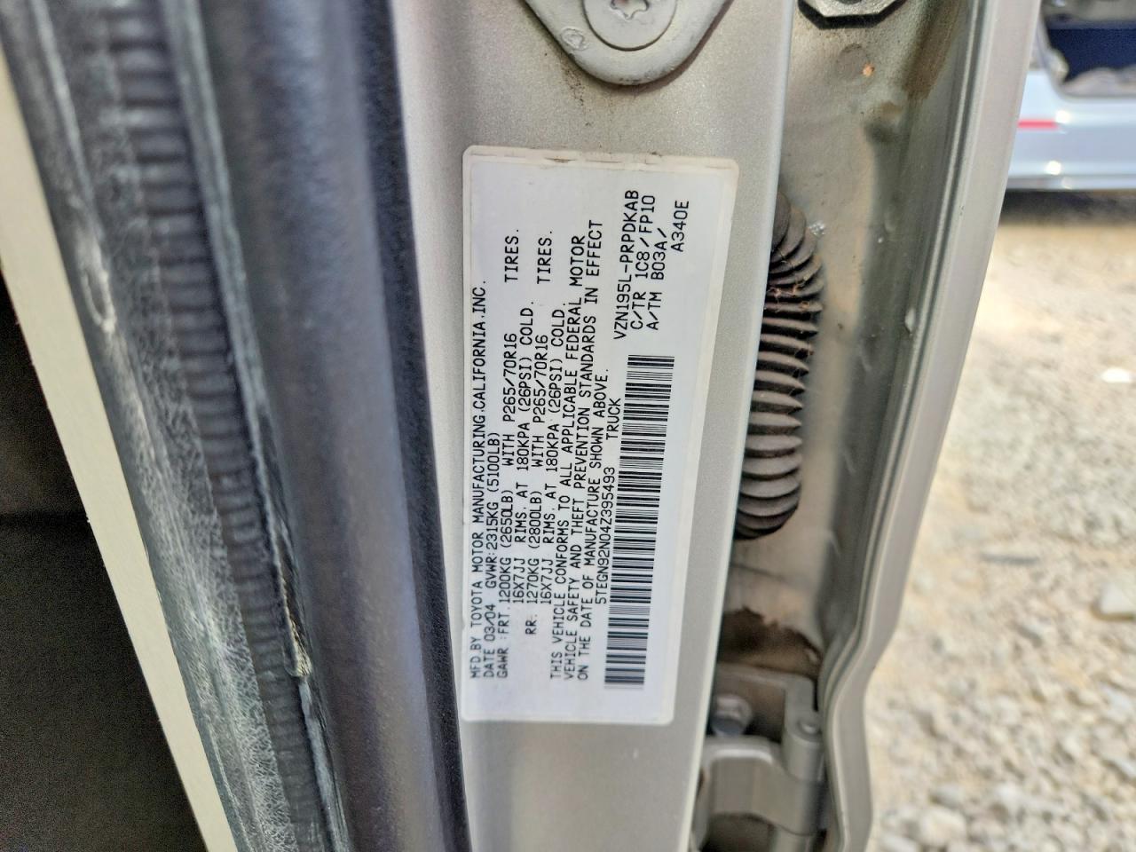 2004 Toyota Tacoma Prerunner V6