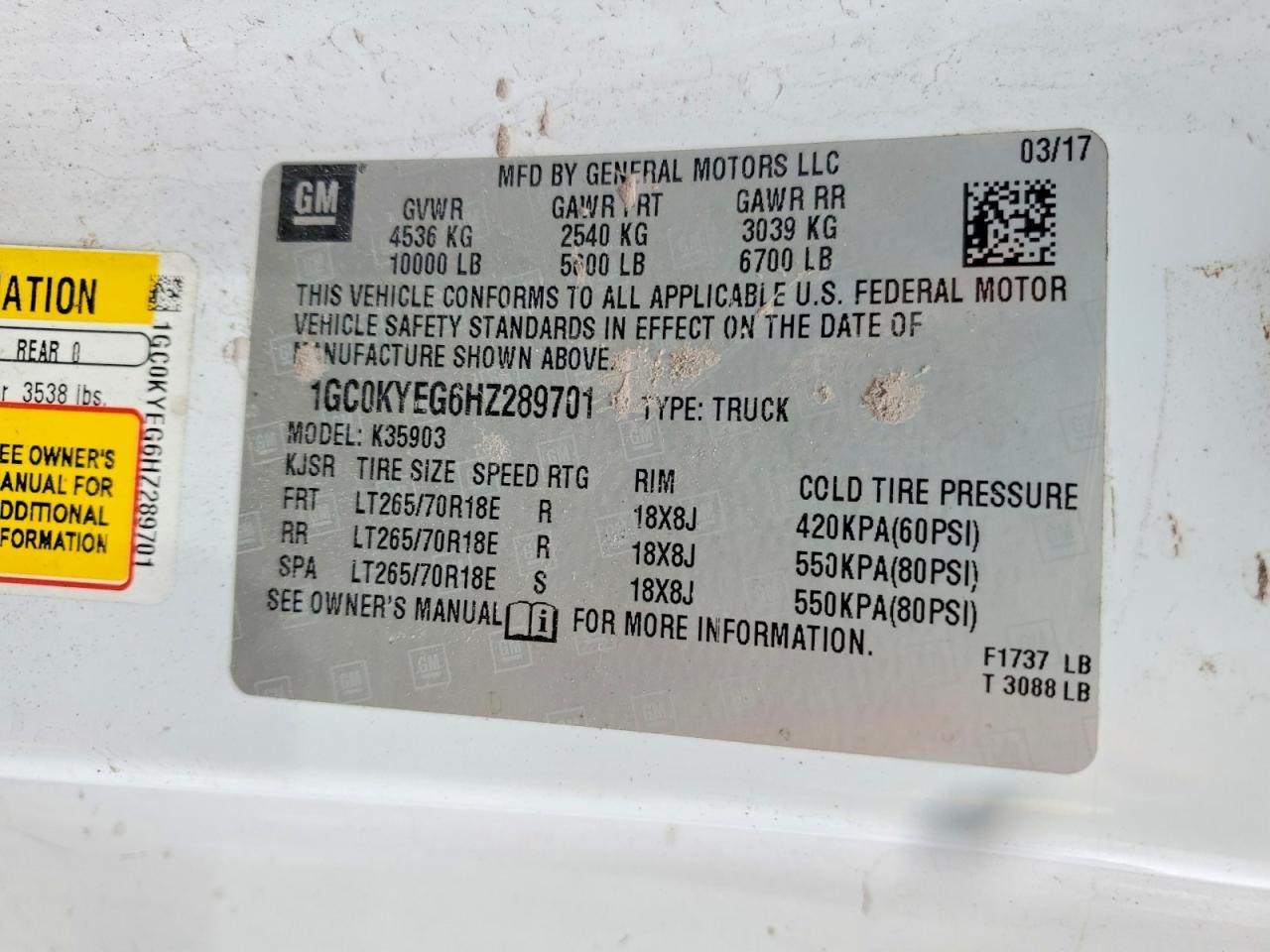 2017 Chevrolet Silverado K3500