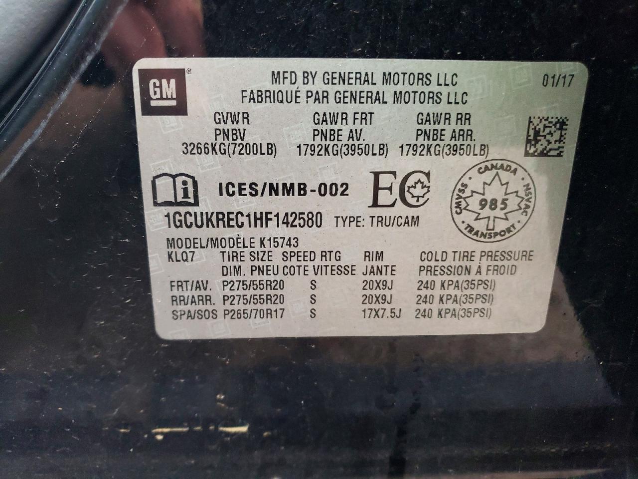 2017 Chevrolet Silverado K1500 LT