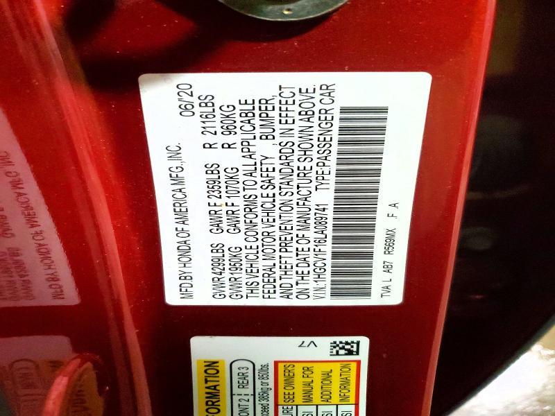 2020 Honda Accord lx