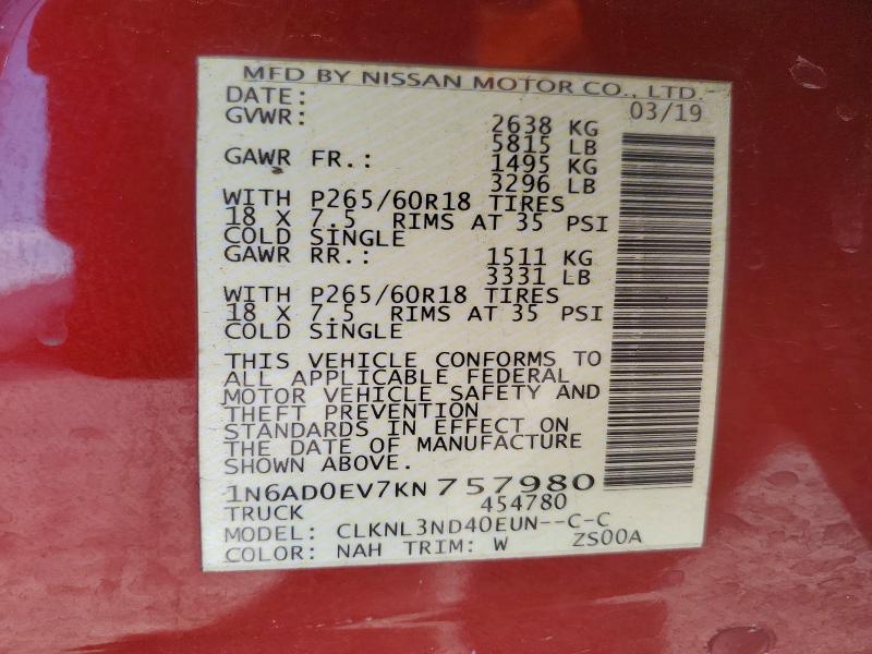 2019 Nissan Frontier SL