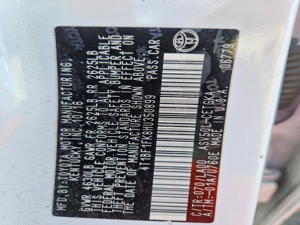 2017 Toyota Camry xle