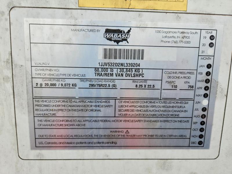 2022 Wabash 2022 Wabash Dvlshpc DRY Van Trailer