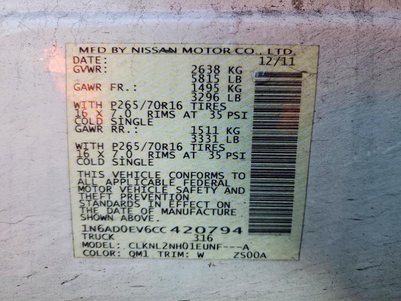 2012 Nissan Frontier s