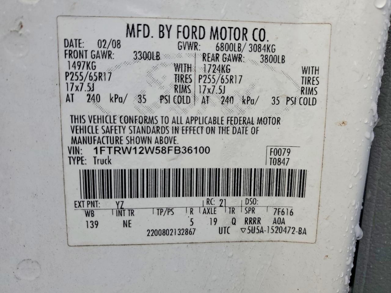 2008 Ford F150 Supercrew