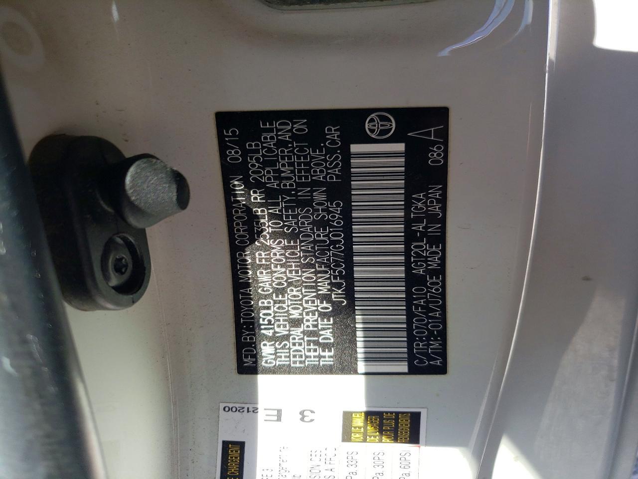 2016 Scion Tc Base