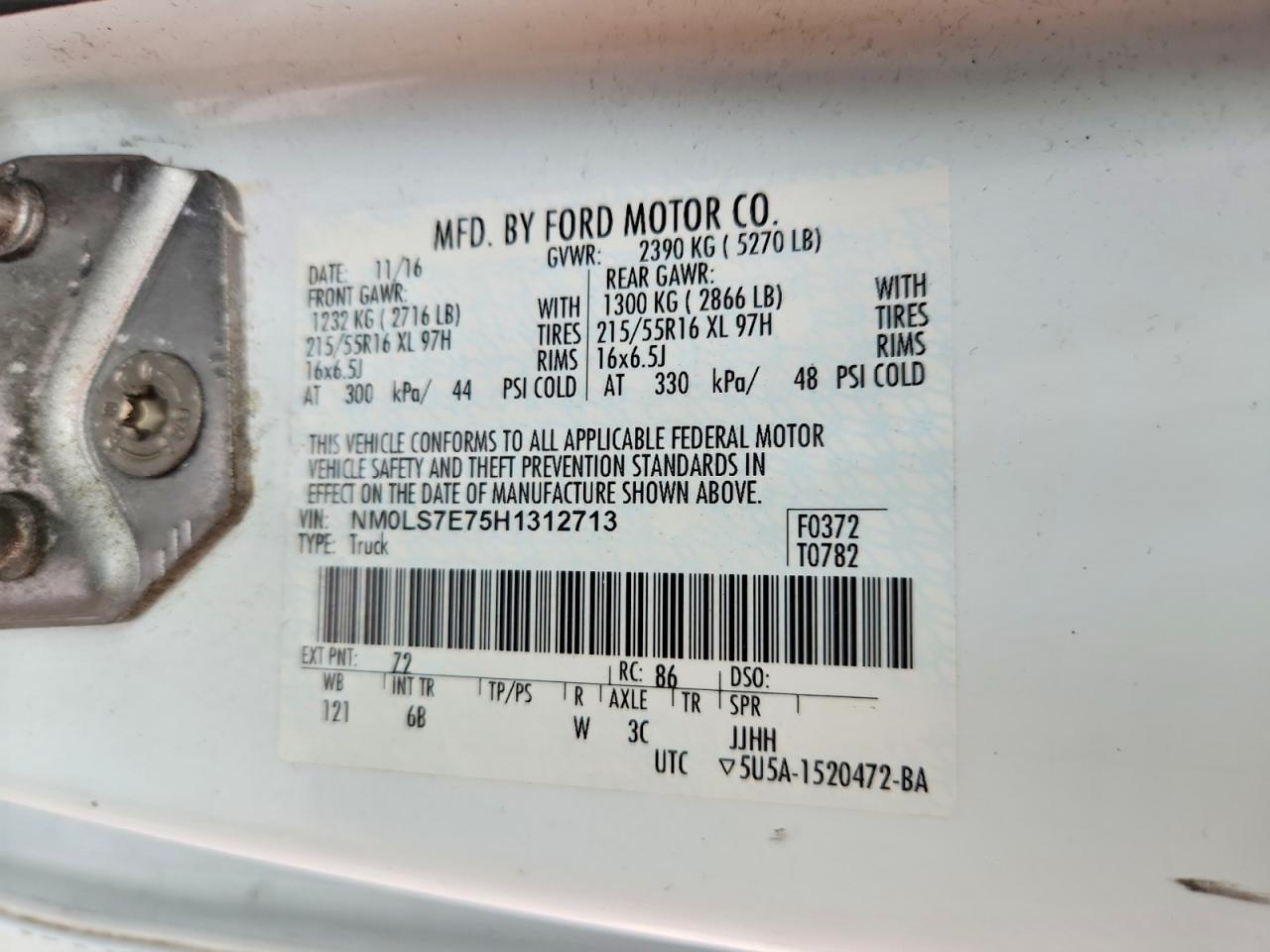2017 Ford Transit Connect xl