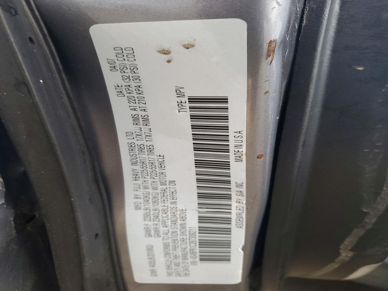 2008 Subaru Outback 2.5i