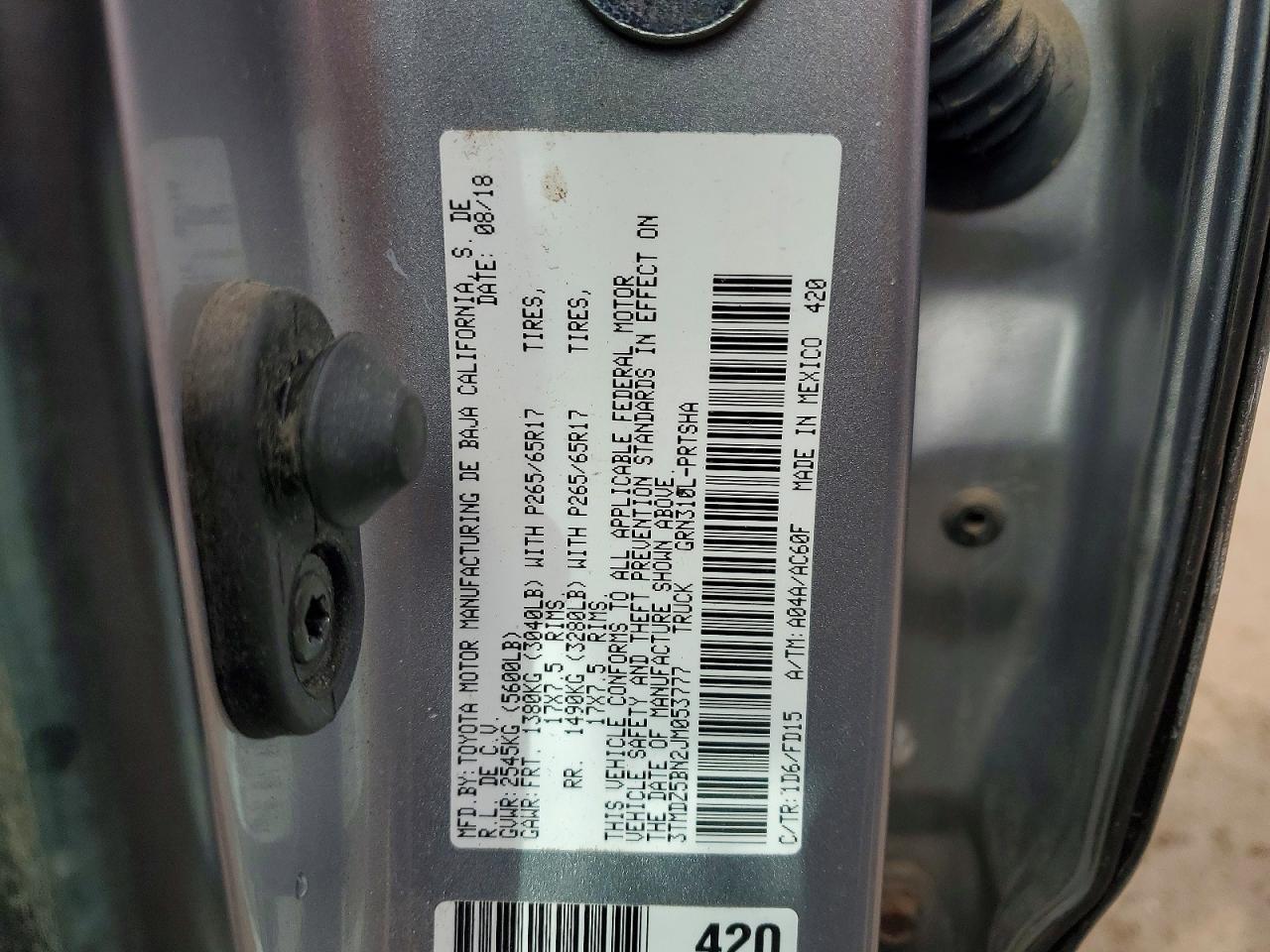 2018 Toyota Tacoma TRD Sport