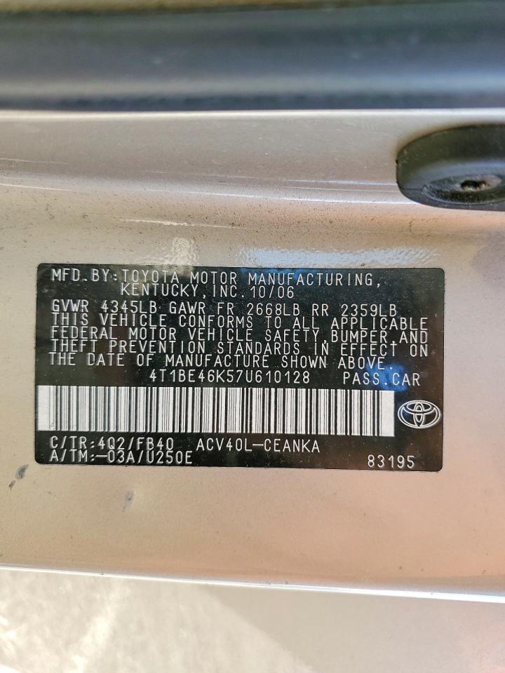 2007 Toyota Camry le