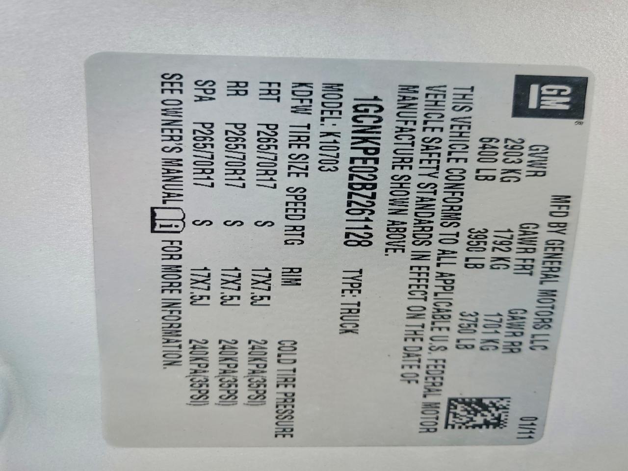 2011 Chevrolet Silverado K1500