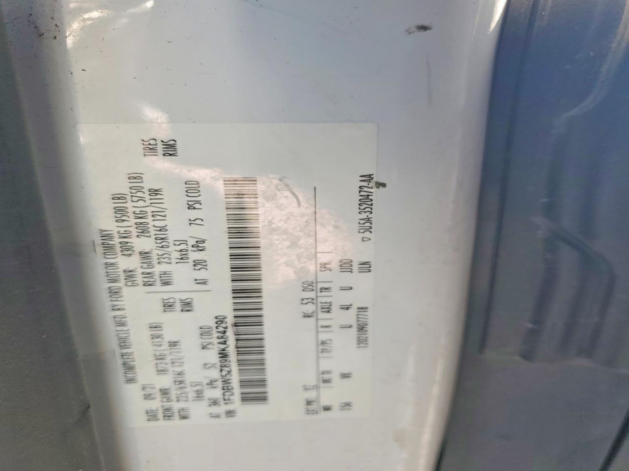 2021 Ford Transit Delivery Truck