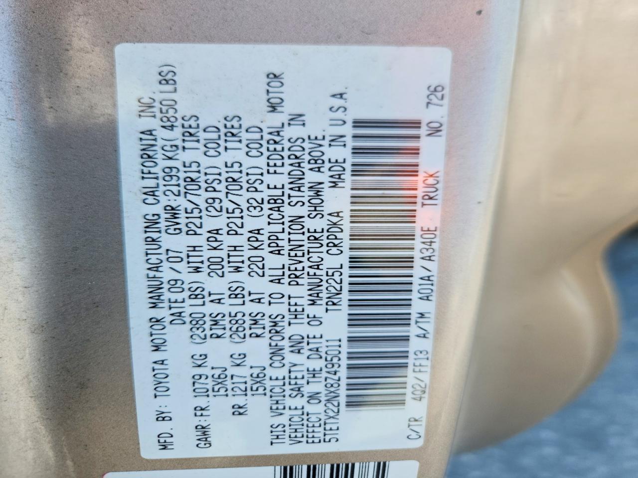 2008 Toyota Tacoma Base