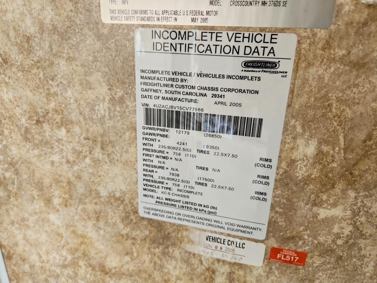 2006 Cross Country RV