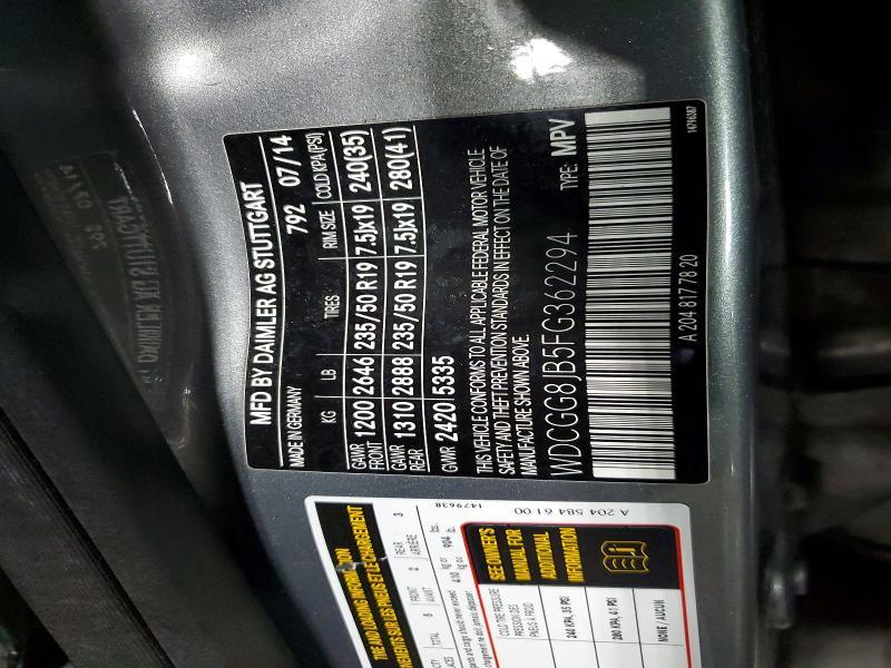 2015 Mercedes-Benz Glk 350 4matic