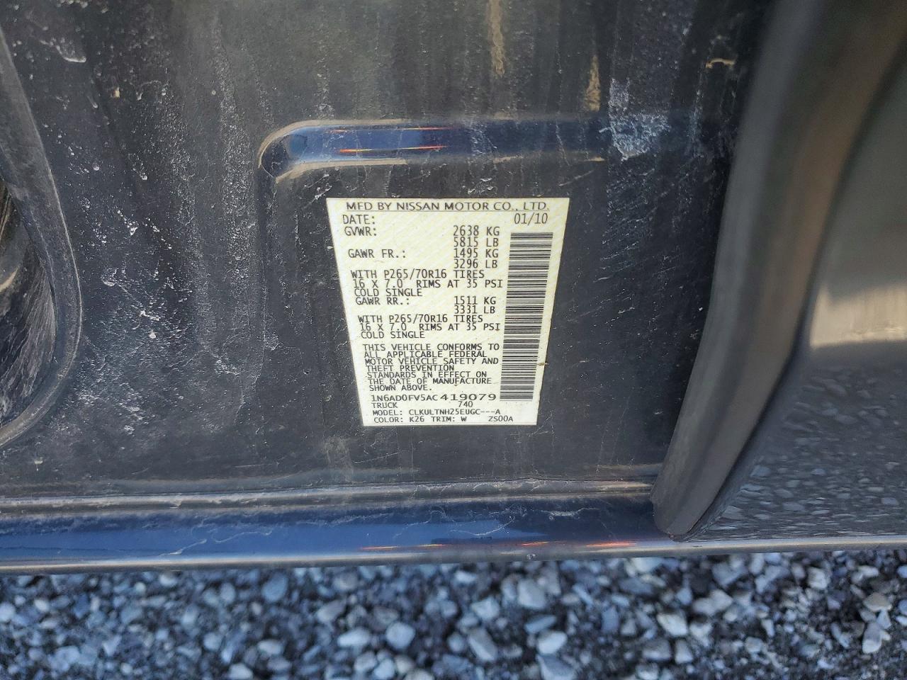 2010 Nissan Frontier SE V6