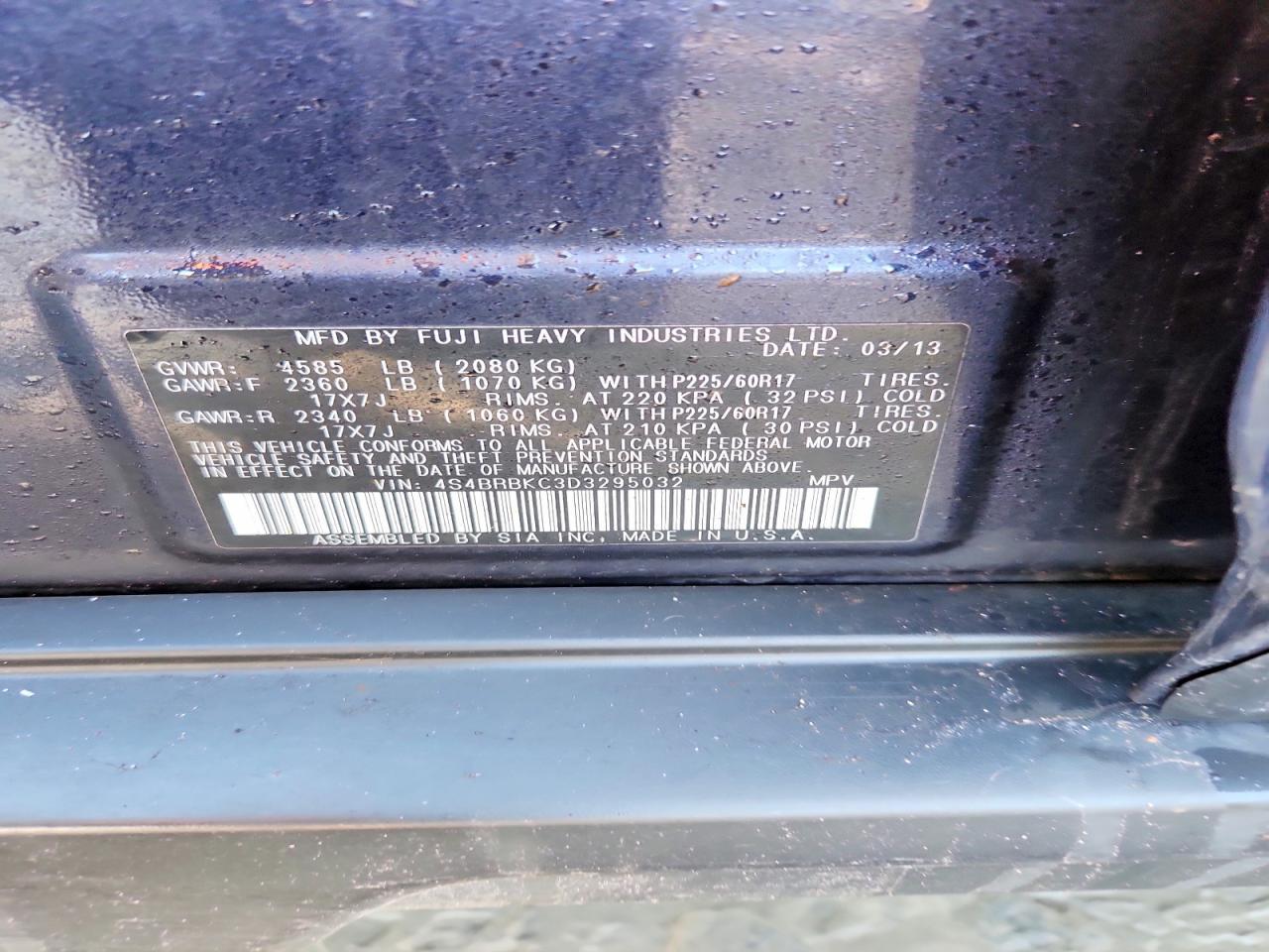 2013 Subaru Outback 2.5i Limited
