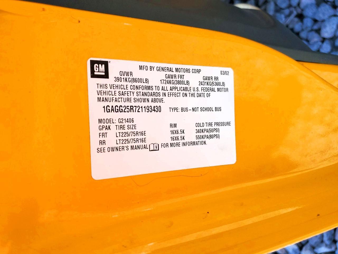 2002 Chevrolet Express 2500