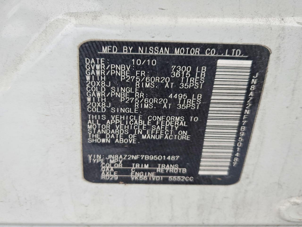 2011 Infiniti Qx56 Base