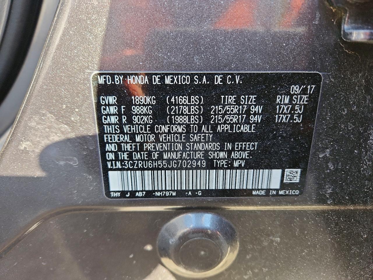 2018 Honda Hr-v ex