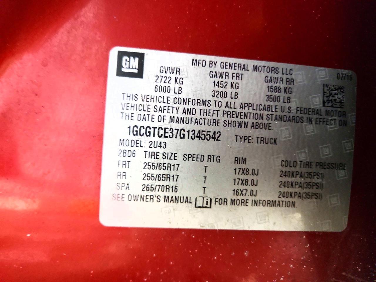 2016 Chevrolet Colorado LT