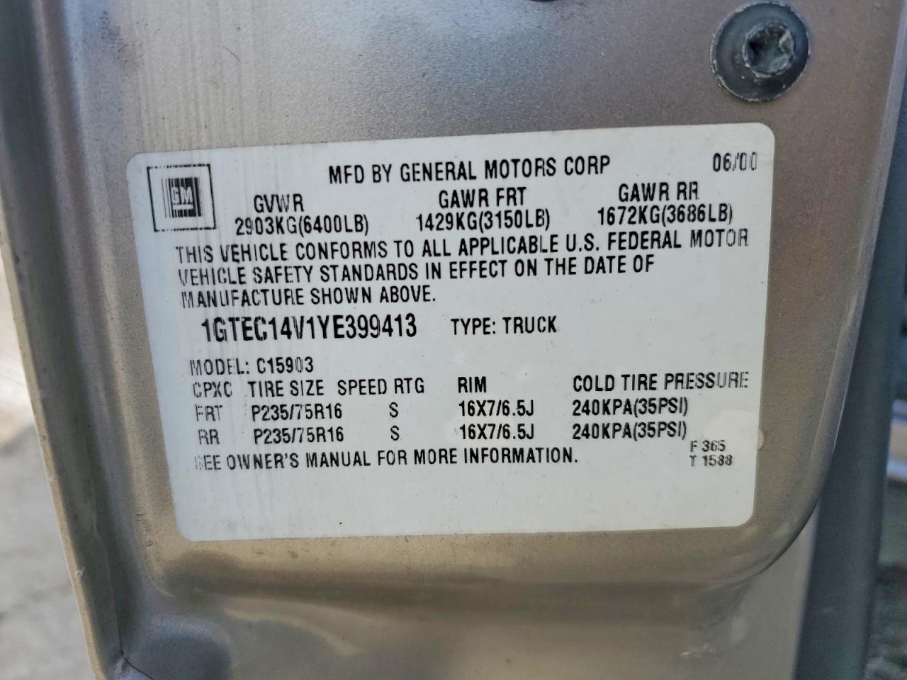 2000 GMC New Sierra C1500