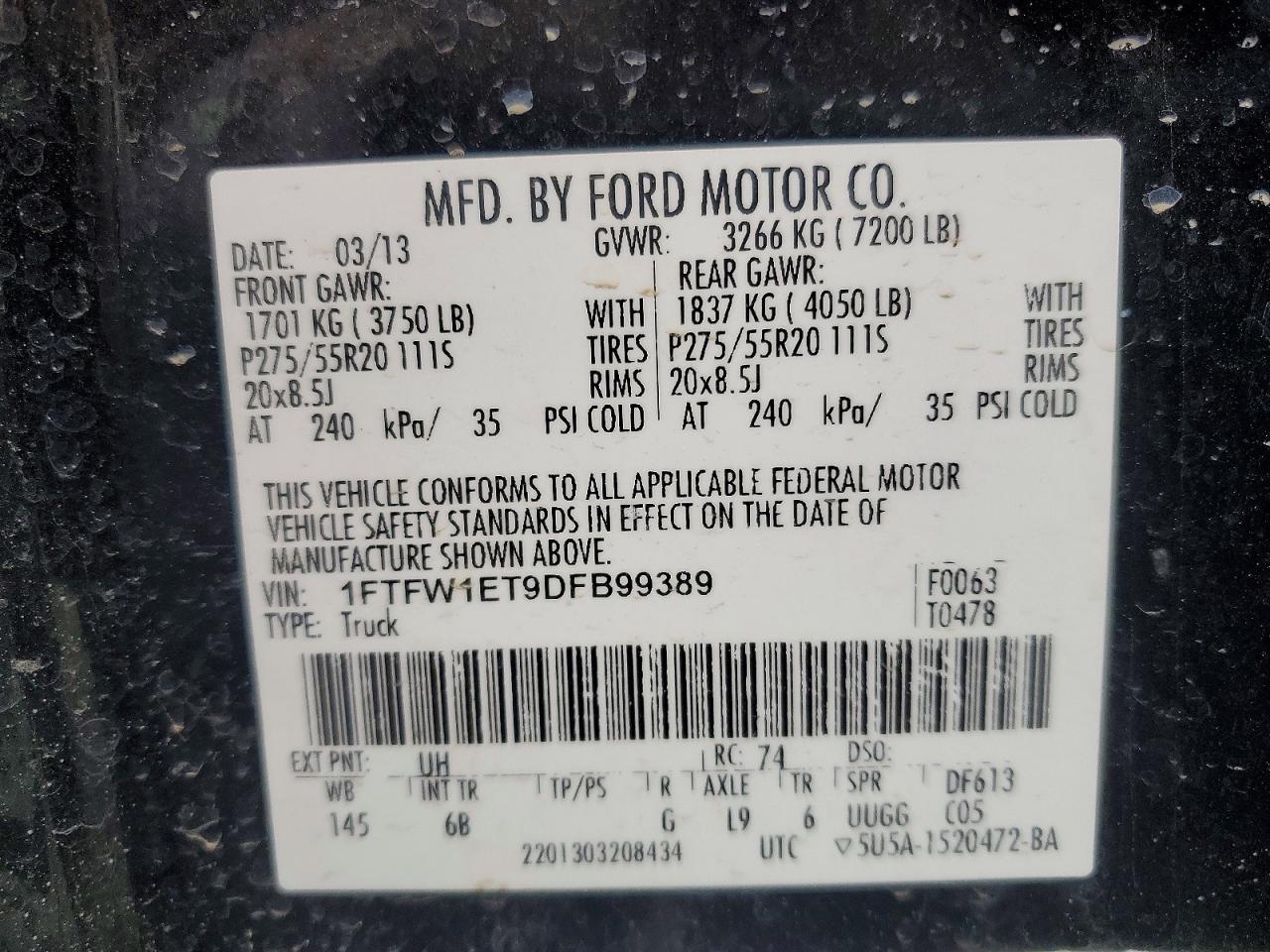 2013 Ford F150 Supercrew