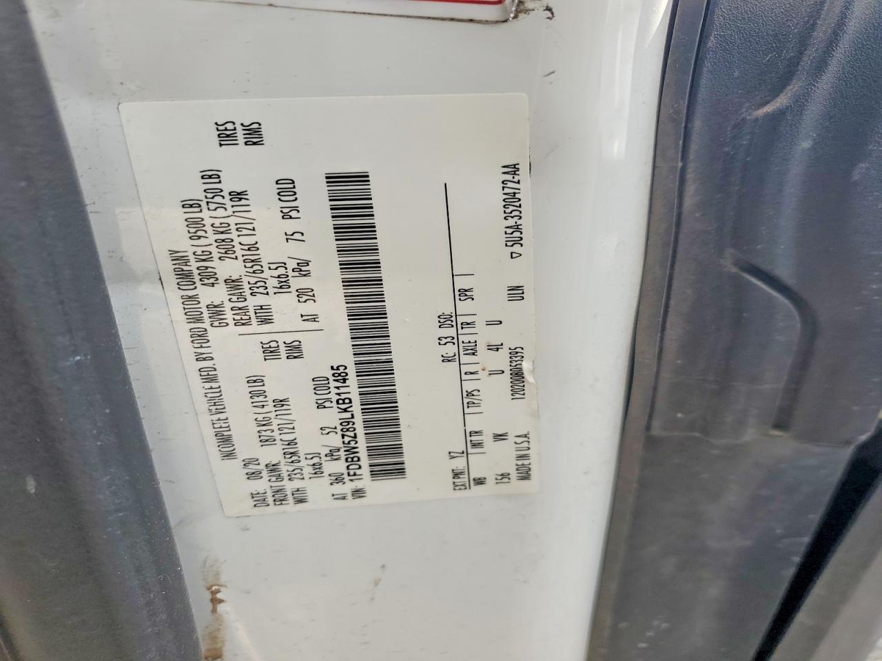 2020 Ford Transit Delivery Truck