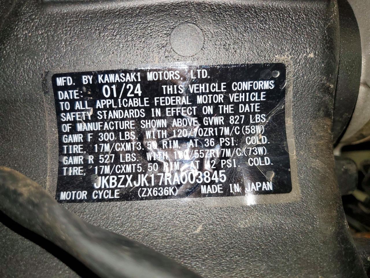 2024 Kawasaki ZX636 K