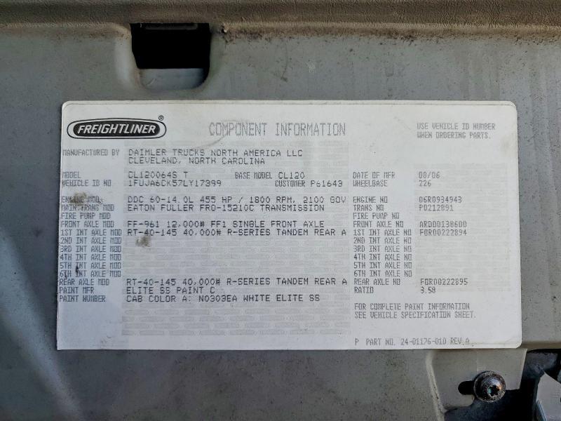 2007 Freigliner 2007 Freightliner Columbia 120 Semi Truck