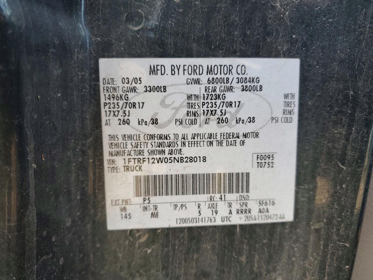 2005 Ford F150