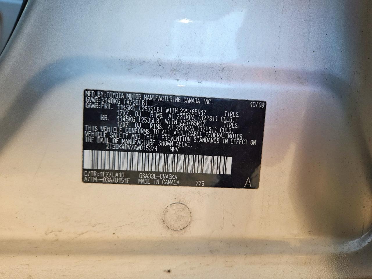 2010 Toyt Rav4 Limited