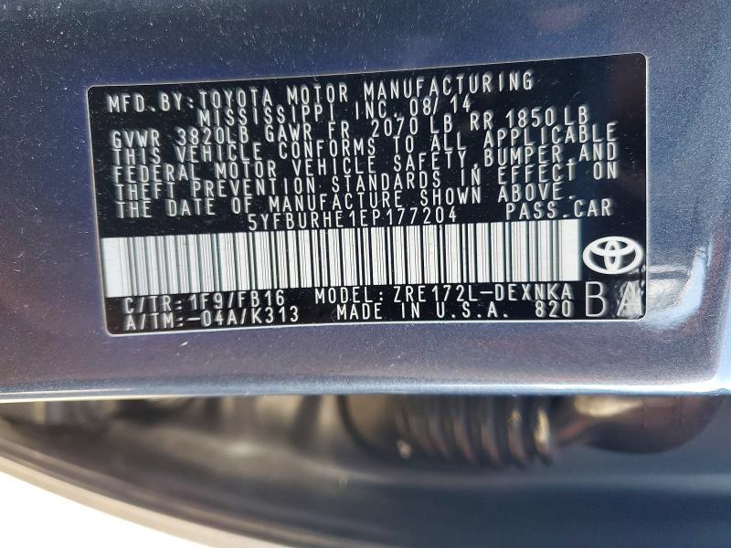 2014 Toyota Corolla le Plus