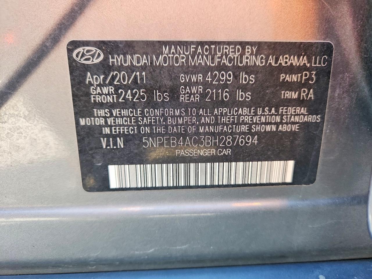 2011 Hyundai Sonata gls