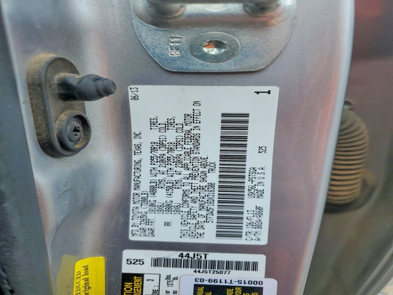 2013 Toyota Tundra Grade