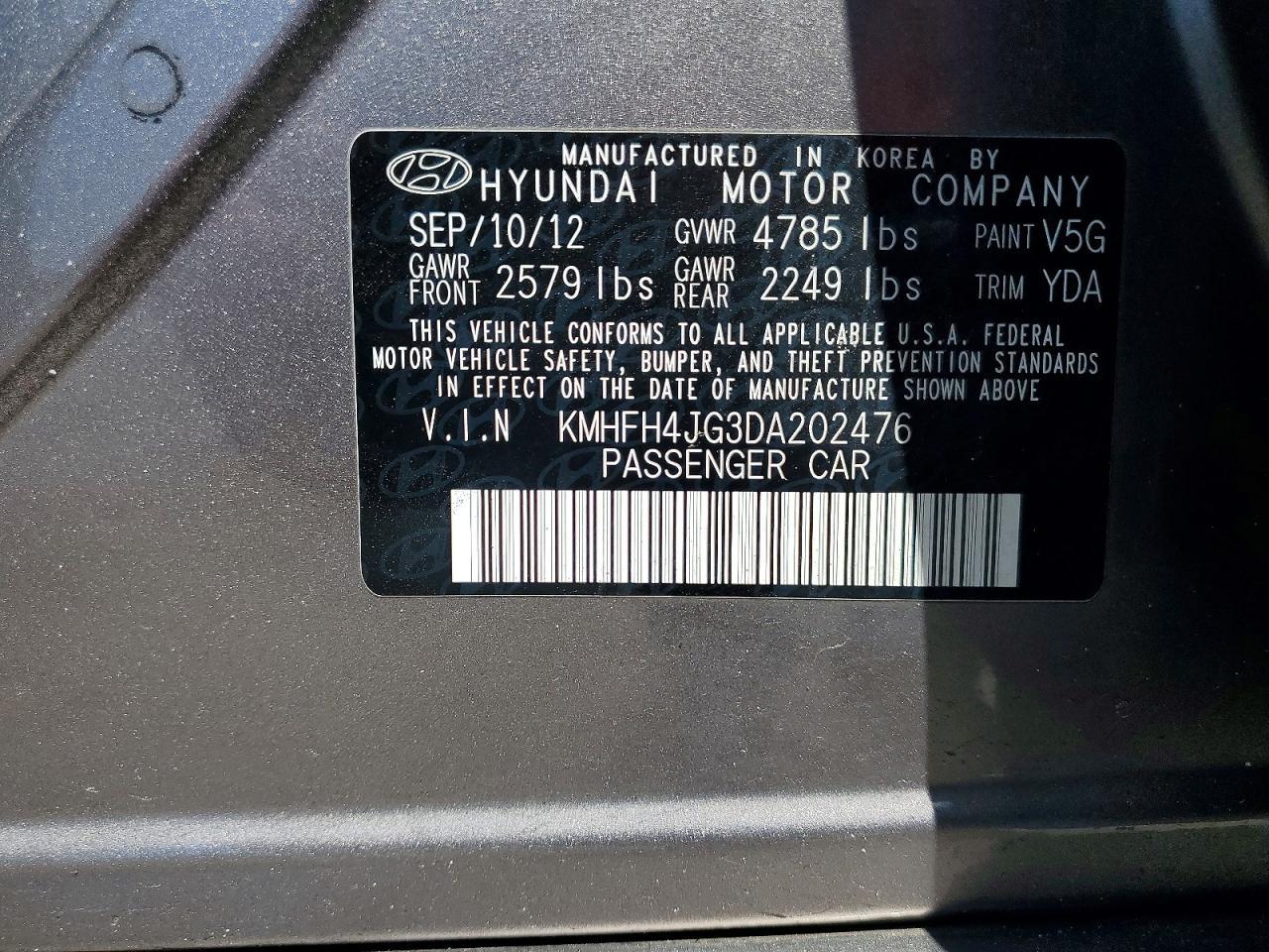 2013 Hyundai Azera Base