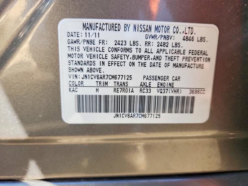 2012 Infiniti G37 Sedan x