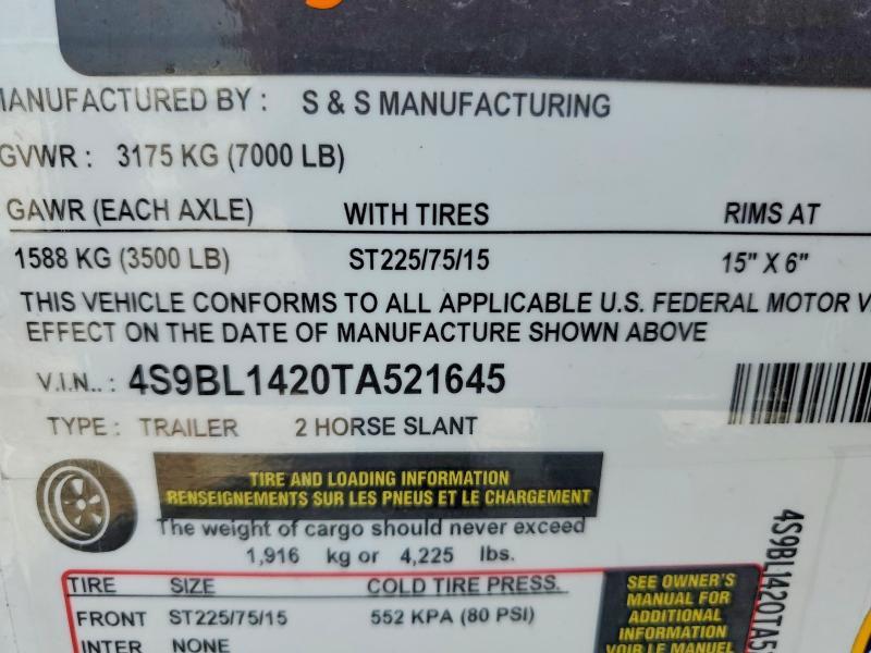 2026 S&S Horse Trailer