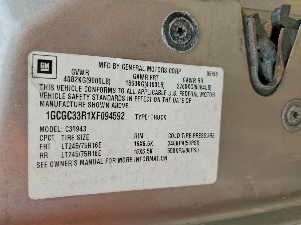 1999 Chevrolet GMT-400 C3500