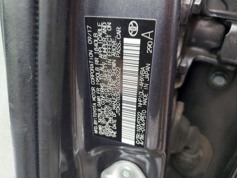 2018 Toyota Prius c one