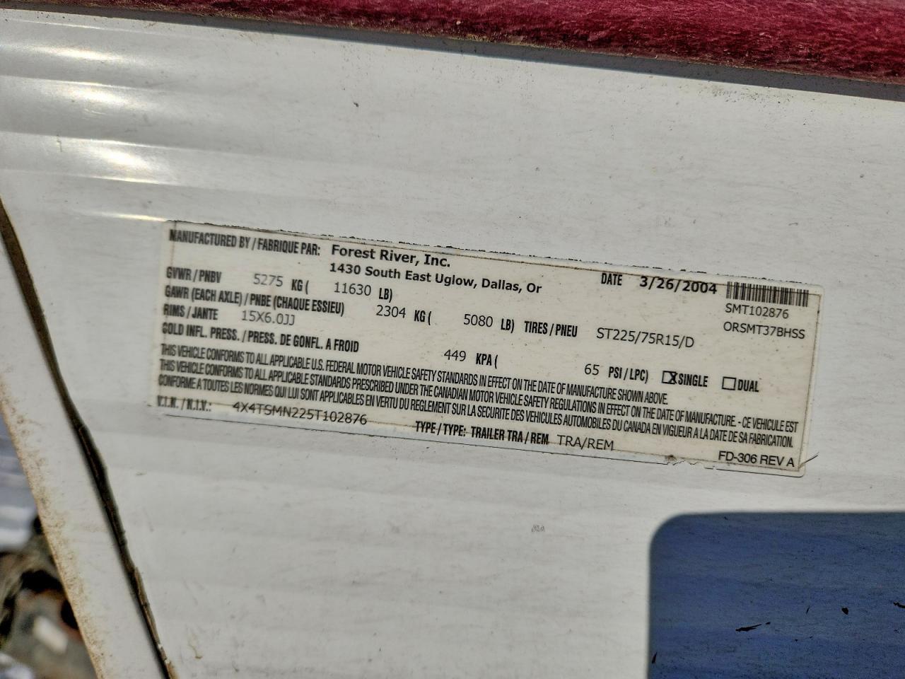 2005 Salem Recreational Vehicle (RV)-RV