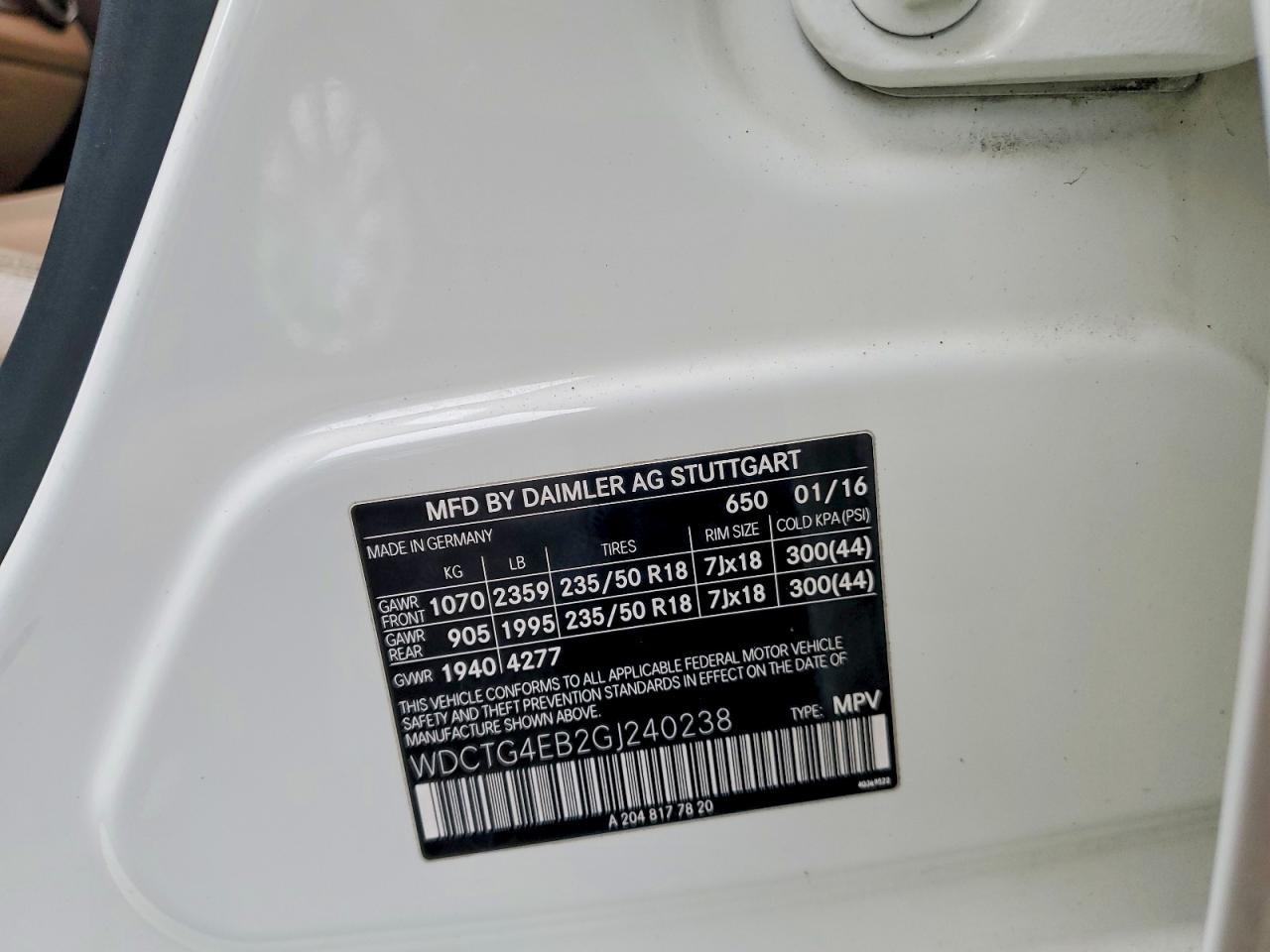 2016 Mercedes-Benz Gla 250